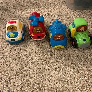 Vetch go go smart wheels cars. Police, tractor, airplane and helicopter.